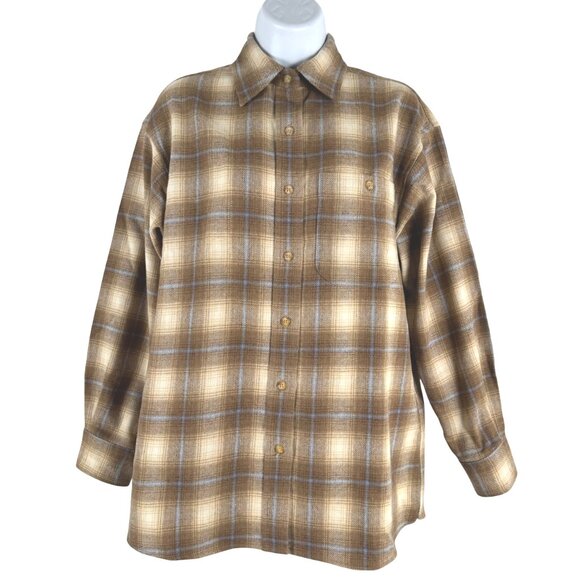 Pendleton Wool Button Front Shirt Womens Small Plaid Long Sleeve TP-3541 - Picture 1 of 8